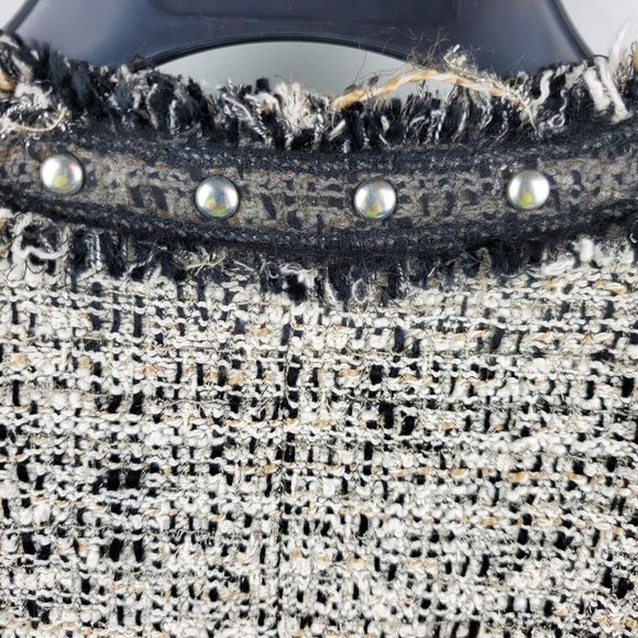 Chicos Women Cardigan Sweater Jacket Lining Open Front Black Tan Chicos 1= Med - Picture 7 of 9